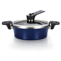 HAPPYCALL IH Garnek Próżniowy Vacuum Pot 24cm /2,9l - granatowy niski na indukcję.
