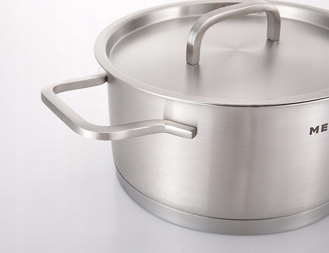HAPPYCALL Metho Stainless Steel - Zestaw 5 elementowy garnków i patelni ze stali nierdzewnej