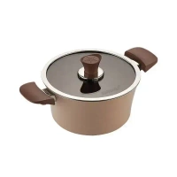 HAPPYCALL IH Eden Ceramiczny Garnek 20cm / 2,5L - Migdałowy Beż na indukcję.