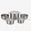 HAPPYCALL Metho Stainless Steel - Zestaw 5 elementowy garnków i patelni ze stali nierdzewnej